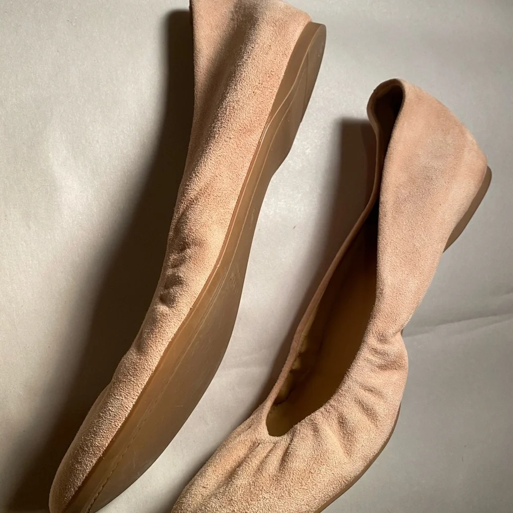 Pretty J Crew light pink suede Cece ballet flats, sz 10 - Picture 4 of 8